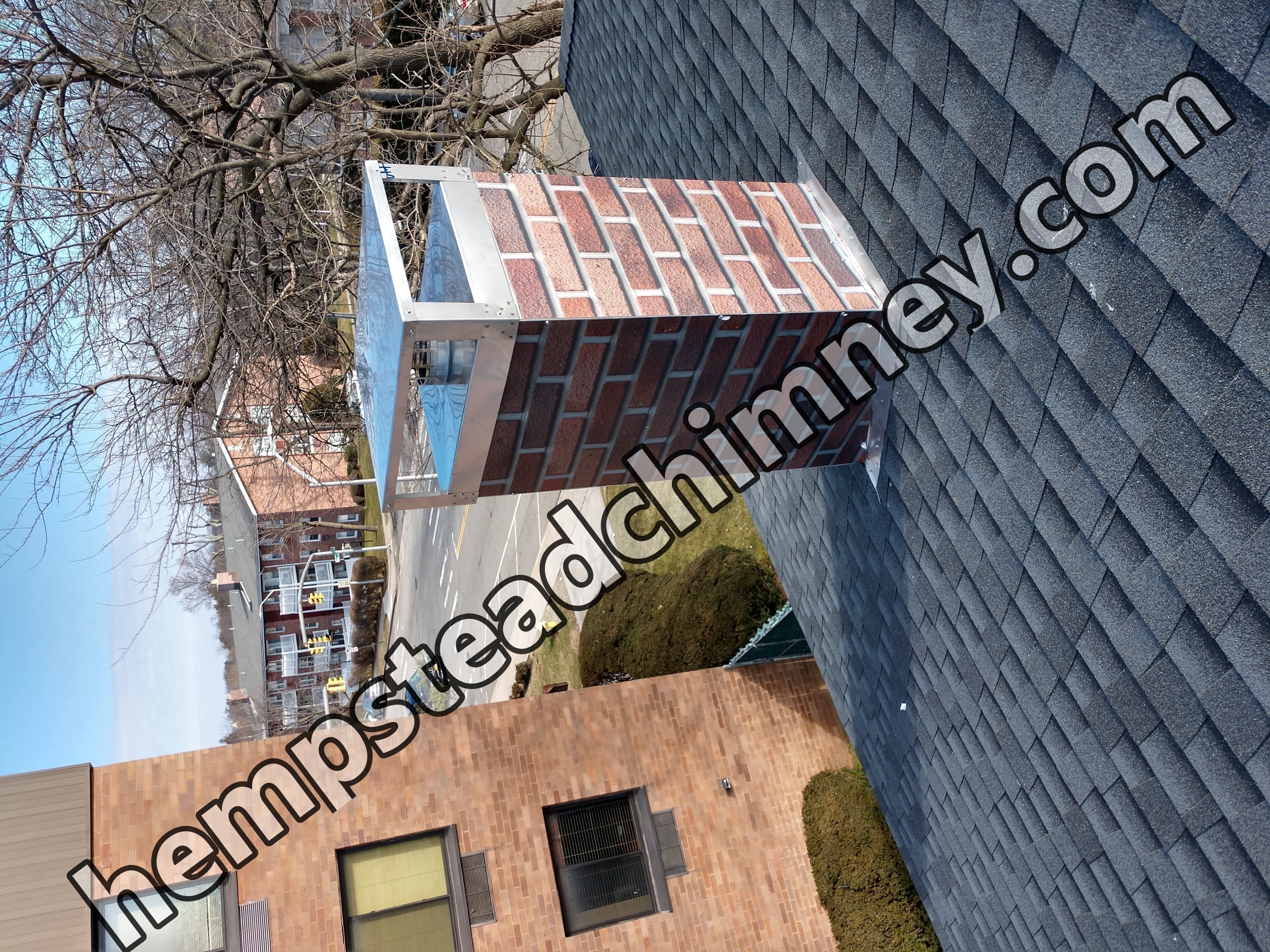 New elastomeric sealant applied to chimney crown in Hempstead, NY