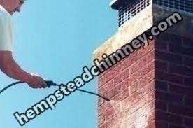 Carbon monoxide safety inspection on gas chimney in Hempstead, New York